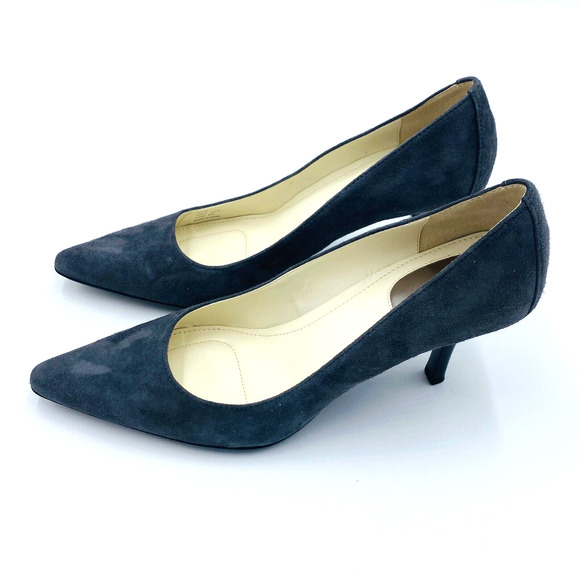 Calvin Klein Dolly Pointed Toe Suede Pumps Women's Size 5.5 M - Gray E3683 - Picture 2 of 10